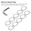 10 PCS 316 Stainless Steel D Ring, Seamless Welded Hardware D Buckle Ring Marine D Buckle Ring Strength and Durability for Marine Industrial Applications (50 * 47 * 6MM) view 4