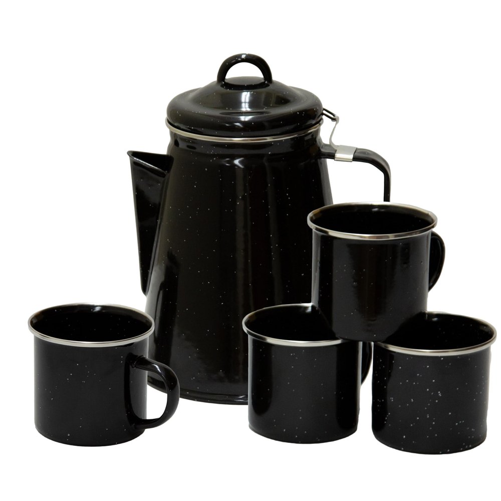 Stansport Enamel Percolator Coffee Pot 8 Cup
