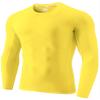 USKOY Men's Rash Guard Long Sleeve UPF 50+ Sun Protection Quick Dry Swim Shirt with Compression Fit for BJJ, Surfing & Gym Training Yellow Medium view 1