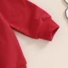Toddler Baby Boy Girl Football Outfit SUNDAY CHIEFS Long Sleeve Sweatshirt Jogger Pants Set 2pcs Fall Winter Clothes (Red2, 0-6 Months) view 4