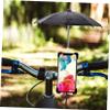 AUTSUPPL 1set Sturdy Mini Bike Phone Holders Detachable Umbrella for Protection Easy to Install for Biking and Navigation Black view 3