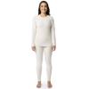 Fruit of the Loom Women's Stretch Fleece Lined Thermal Long Johns Underwear Set, Cream, 3X
