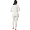 Fruit of the Loom Women's Stretch Fleece Lined Thermal Long Johns Underwear Set, Cream, 3X view 2