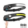Rechargeable Headlamp, 230 Wide Beam Head Lamp, Motion Sensor LED Headlamp Rechargeable, 5Mode Headlamps for Adults, Bright Head Lights for Forehead, Headlight (2Pack) view 1