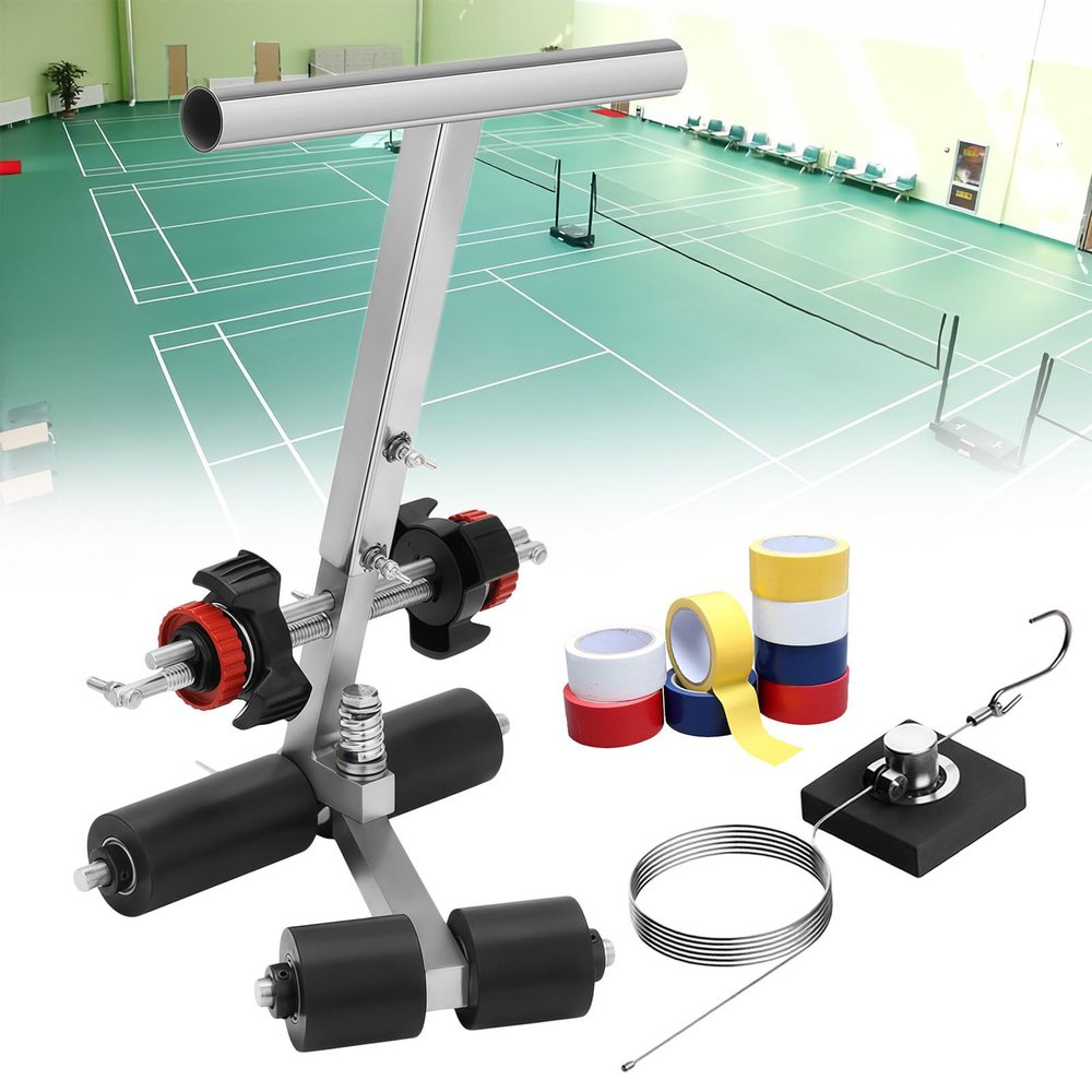 Parking Lot Striping Machine, Floor Tape Applicator, with Drawing Circle Kit, Court Line Tape Machine, 55-80cm Height Adjustable, for Floor Marking on Tiles, Concrete, Asphalt, etc