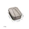 IGRIXLSD Lunch Box 800ML, Outdoor Pure Titanium Square Sealed Folding Bento Box, Suitable For Outdoor Camping view 2