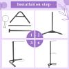 Blulu Yoga Ball Holder Stability Ball Rack Vertical Exercise Ball Stand Gym Ball Storage with Tubular Steel Frame for Home Commercial Gym Studios, Holds 3 Stability Balls view 4