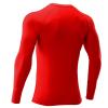 USKOY Men's Rash Guard Long Sleeve UPF 50+ Sun Protection Quick Dry Swim Shirt with Compression Fit for BJJ, Surfing & Gym Training Red Medium view 2
