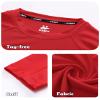 USKOY Men's Rash Guard Long Sleeve UPF 50+ Sun Protection Quick Dry Swim Shirt with Compression Fit for BJJ, Surfing & Gym Training Red Medium view 3