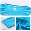 USKOY Men's Rash Guard Long Sleeve UPF 50+ Sun Protection Quick Dry Swim Shirt with Compression Fit for BJJ, Surfing & Gym Training Brite Blue XX-Large view 3