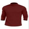 KUYIGO Men's Long-Sleeved Bottoming Knit Tops Slim fit for Fall and Winter with Large Size Tops Wine Red view 1