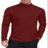 KUYIGO Men's Long-Sleeved Bottoming Knit Tops Slim fit for Fall and Winter with Large Size Tops Wine Red view 4