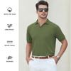 Alex Vando Men's Knit Polo Shirts V Neck Casual Short Sleeve Regular Fit Jacquard Golf Polo Shirts for Men,Army,XXL view 4