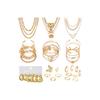 VKME 43 PCS Gold Jewelry Set for Women, Delicate Teardrop Hoop Earrings, Elegant Knuckle Rings, Adjustable Bracelets and Necklaces, Perfect Fashion Anniversary Birthday Jewelry Gift Packs view 1