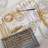 VKME 43 PCS Gold Jewelry Set for Women, Delicate Teardrop Hoop Earrings, Elegant Knuckle Rings, Adjustable Bracelets and Necklaces, Perfect Fashion Anniversary Birthday Jewelry Gift Packs view 2