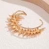 Gothic Jarring Clip Hip Hop Retro Spinal Ear Clip Punk Style Jarring Bone Stud Crawling Statement Earring Jewelry for Women (Gold) view 3