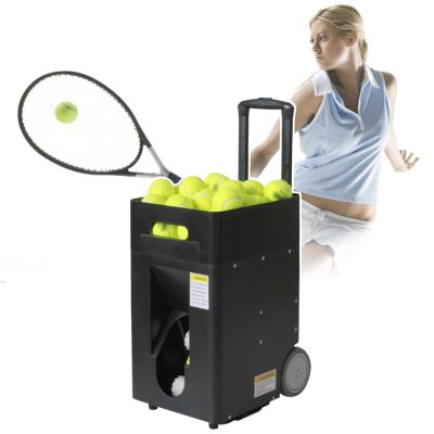 HCAUYNN Tennis Ball Machine, Automatic Tennis Ball Launcher, Supports Flat Shot, Top Spin, Back Spin and Other Modes,with 2 Silent Wheels