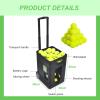 HCAUYNN Tennis Ball Machine, Automatic Tennis Ball Launcher, Supports Flat Shot, Top Spin, Back Spin and Other Modes,with 2 Silent Wheels view 3