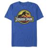 Jurassic Park Young Men's Outlined Logo Short Sleeve Tee Royal