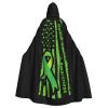 Juiimr Mental Health Awareness Month Long Hooded Cape Cloak For Halloween Carnival Theme Party Cosplay Costume Decor view 1