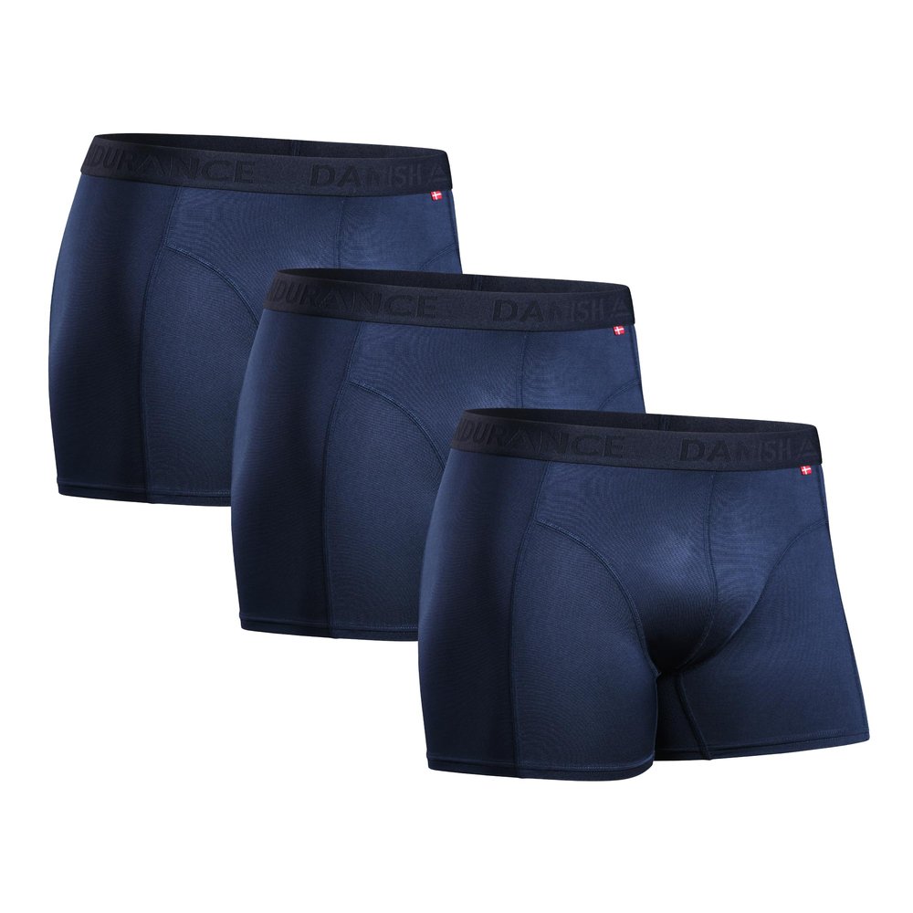 DANISH ENDURANCE Mens Underwear Athletic Performance Boxers for Men, Boxer Briefs Pack, Compression, Sports, Running, Gym,FItness, Elastic Blue