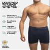 DANISH ENDURANCE Mens Underwear Athletic Performance Boxers for Men, Boxer Briefs Pack, Compression, Sports, Running, Gym,FItness, Elastic Blue view 2