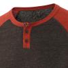 Mens Henley Long Sleeve Raglan T-Shirt Fashion Button Cotton Fall Shirt Casual Lightweight Crew Neck Shirts (X-Large,Brown 1) view 3