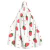 Juiimr Kawaii Strawberry Print Long Hooded Cape Cloak For Halloween Carnival Theme Party Cosplay Costume Decor view 1
