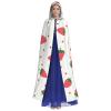 Juiimr Kawaii Strawberry Print Long Hooded Cape Cloak For Halloween Carnival Theme Party Cosplay Costume Decor view 2