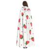 Juiimr Kawaii Strawberry Print Long Hooded Cape Cloak For Halloween Carnival Theme Party Cosplay Costume Decor view 4