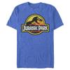 Jurassic Park Young Men's Outlined Logo Short Sleeve Tee Royal Heather