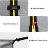FSDIYU Trampoline Safety Net Replacement, for 6 8 10 12 14 15 16 FT Round Frame Trampoline, Breathable Weather-Resistant Trampoline Enclosure Surround Netting, 16 FT - 12 Poles,Black view 3