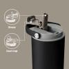 BOTTLE BOTTLE Insulated Water Bottle with Straw and Handle Stainless Steel Water Bottles for Car Sports Home Office and School 26oz Leak Proof(Ebony) view 4