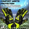 Jazzy Sports Goalkeeper Gloves for Youth and Adults - Double Wrist Protection, Non-Slip Latex Material (Yellow, Size 4 Suitable for 6-9 Years) view 2