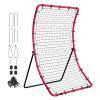 VEVOR Baseball and Softball Rebounder, 3 x 4.5 ft PitchBack Pitching Nest, 3-Way Pitchback Net, Fielding Trainer, Bounce Back Net for Fielding/Throwing Practice view 1