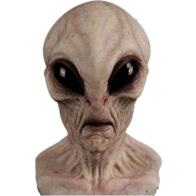 GpahrrDnij Realistic Alien Head Mask Scary Mask for Adult Funny Horrible Pattern Latex Mask for Halloween Costume Party Prop (D1)