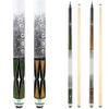 HomeSeason Set of 2 Pool Cue Stick 58" Billiard Cue Sticks 3D Printed Grip Professional Low Deflection Pool Sticks Maple Wood Pool Sticks 19/20oz 13mm Tip view 1