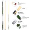 HomeSeason Set of 2 Pool Cue Stick 58" Billiard Cue Sticks 3D Printed Grip Professional Low Deflection Pool Sticks Maple Wood Pool Sticks 19/20oz 13mm Tip view 2