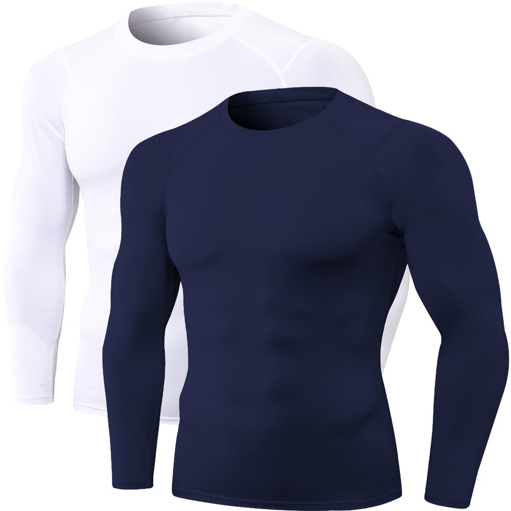 Compression Shirts Men Long Sleeve Athletic Thermal Shirt Workout Cool Dry Running Tops Sports Gym Undershirt Base Layer Tops