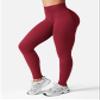 YEOREO SoftHue Workout Leggings for Women Hidden Scrunch No Front Seam Seamless Mid Waist Tummy Control 25" Impact Yoga Pants Scarlett Red-M view 2