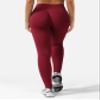 YEOREO SoftHue Workout Leggings for Women Hidden Scrunch No Front Seam Seamless Mid Waist Tummy Control 25" Impact Yoga Pants Scarlett Red-M view 3