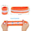 PATIKIL Sweatbands Headband Wristband, 6 Set/18Pcs Sweatband Terry Cloth for Sports Basketball Tennis Athletic Gym Working Out, Orange, White view 2