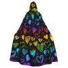 Juiimr Pride Month LGBTQ Gay Pride Ally Pattern Long Hooded Cape Cloak For Halloween Carnival Theme Party Cosplay Costume Decor view 1
