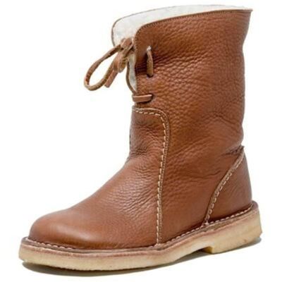 Ladmiple Boots For Women Cowgirl Womens Casual Slip-on Warm Loafers Shoes Faux Fur-Lined Comfortable Lightweight Winter Snow Ankle Boots Outdoor Walking Shoes