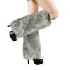 Beisto Faux Fur Leg Warmers Winter Fuzzy Boot Cuffs Covers Halloween Cosplay Costume Accessories for Women Girls view 3