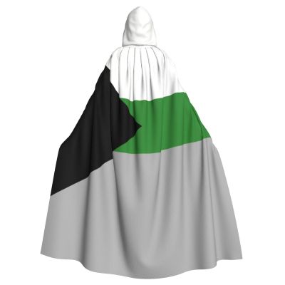 Juiimr Demiromantic Pride Flag Long Hooded Cape Cloak For Halloween Carnival Theme Party Cosplay Costume Decor