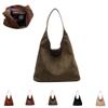 YWeiLiangSan Slouchy Hobo Bags, Crossbody Purse Top-Handle College Tote Handbag, Women Suede Crescent Satchels Shoulder Bag (Green,One Size) view 1