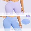 Sunzel Flare Leggings, Crossover Yoga Pants with Tummy Control, High Waisted and Wide Leg, No Front Seam Grey Large 28" Inseam view 4