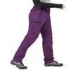 Wespornow Women's-Fleece-Lined-Hiking-Pants Snow-Ski-Pants Water-Resistance-Outdoor-Softshell-Insulated-Pants for Winter (Grape, X-Small) view 1