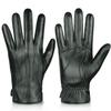 Alepo Genuine Sheepskin Leather Gloves for Men, Winter Warm Touchscreen Texting Cashmere Lined Driving Motorcycle Gloves (Army-M)